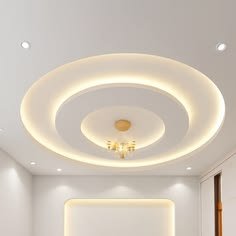 Modern POP Ceiling with Decorative Staff Mouldings